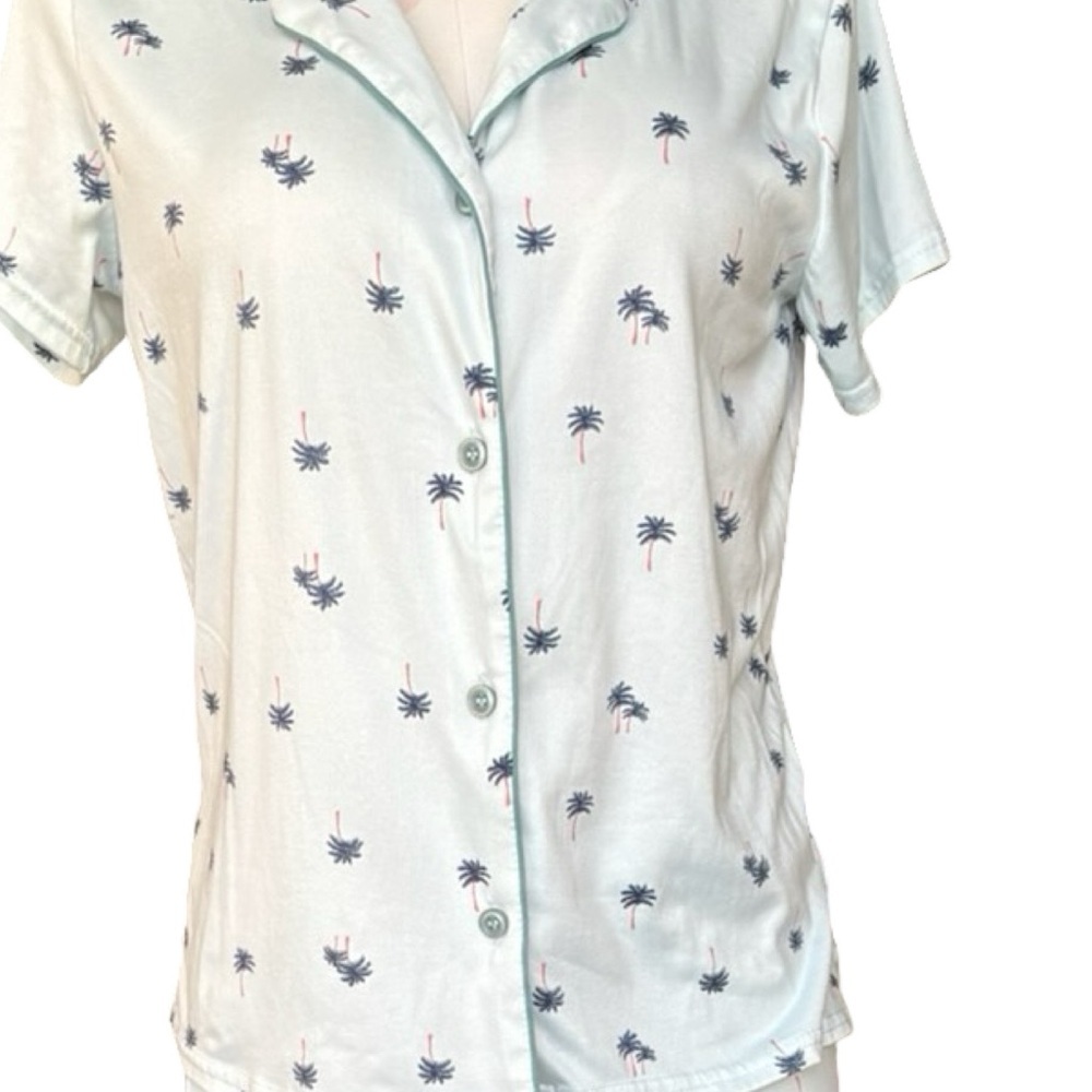 Rae Dunn palm Tree Capri PJ set- small - Picture 2 of 8